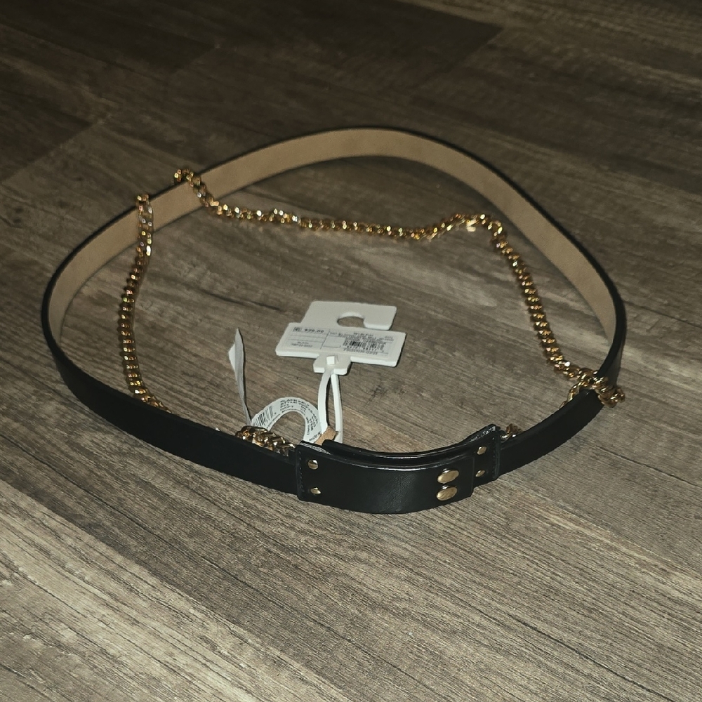 Stylish Black and Gold Women's Chain Belt